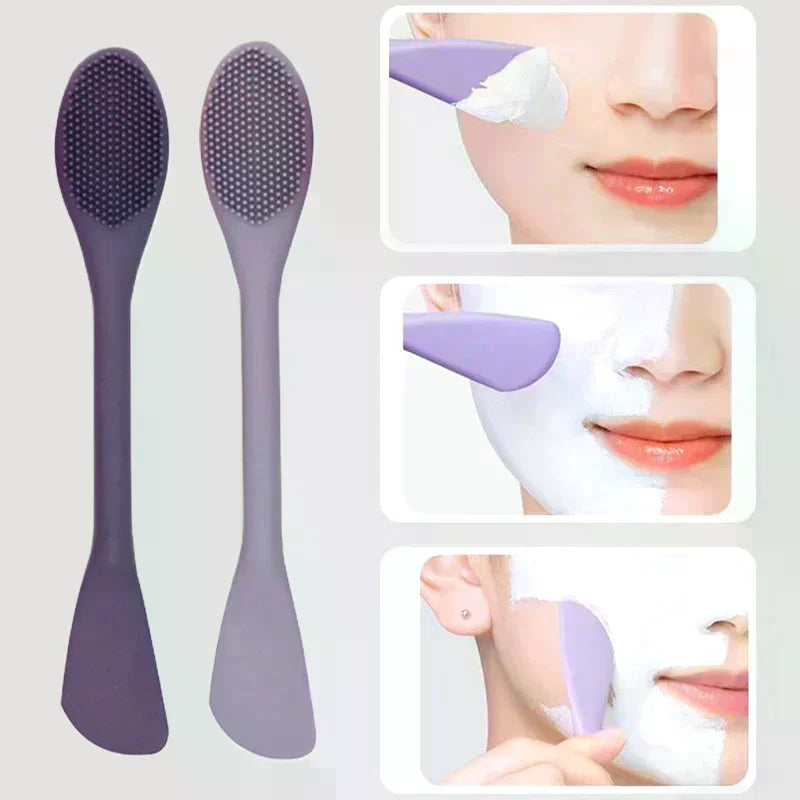 Double-Head Silicone Facial Mask Brush & Massage Tool Facial Mask Brush QXL