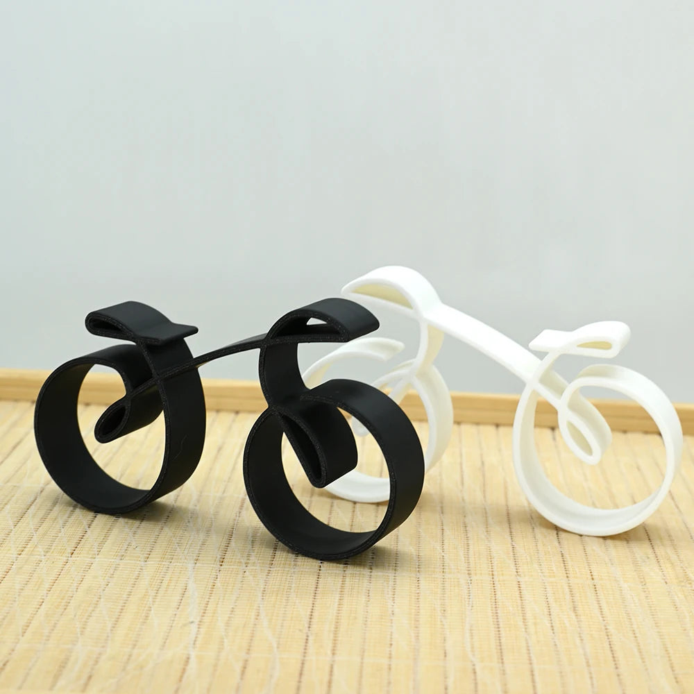 Minimalist 3D Printed Bike Sculpture | Cyclist Desk Décor Gift Desk Sculpture QXL