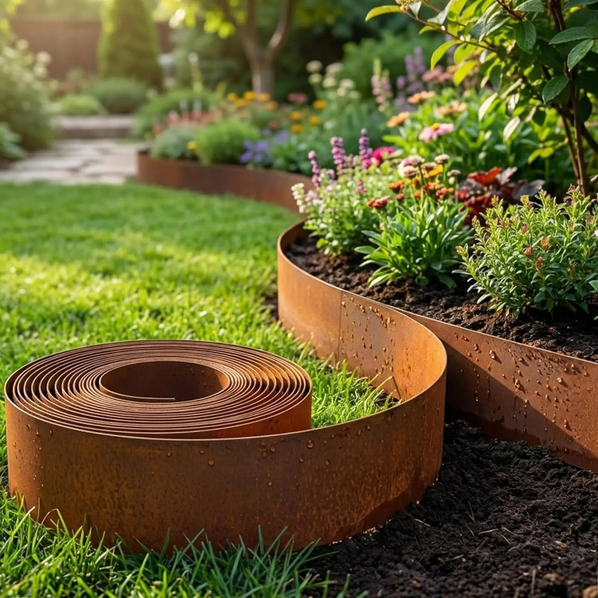 Cuttable Steel Lawn Edging | Weatherproof Landscape Border Landscape Edging QXL