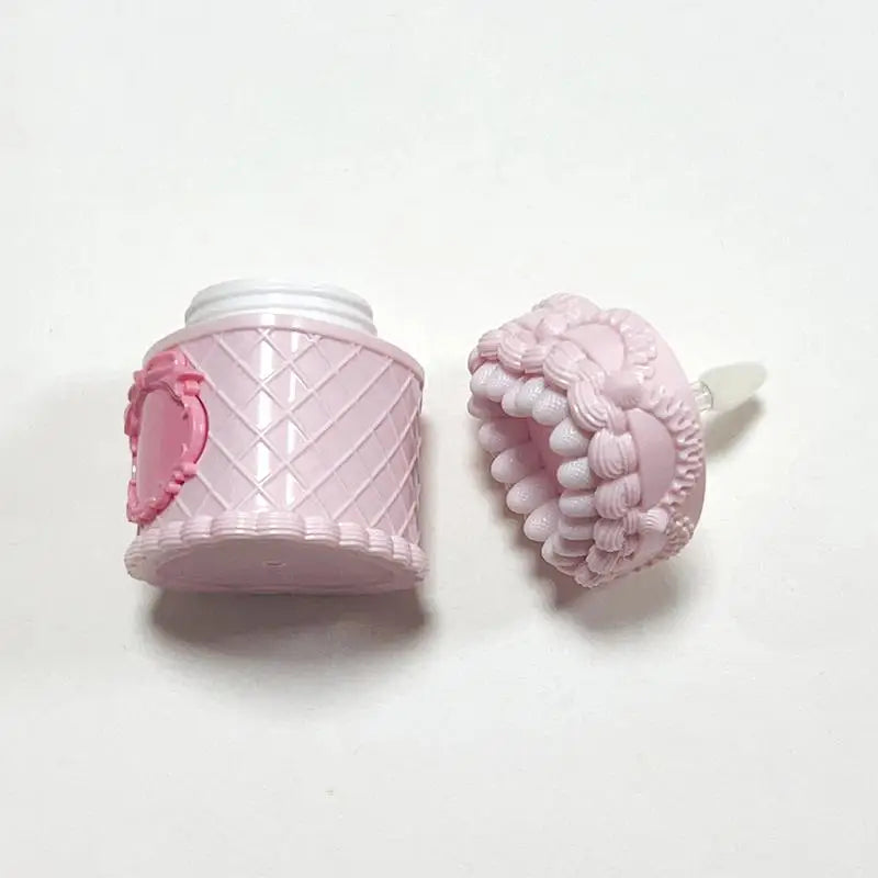Cute Cake Shape Empty Lip Gloss Jar with Brush | 5g DIY Lip Gloss Container QXL Light pink