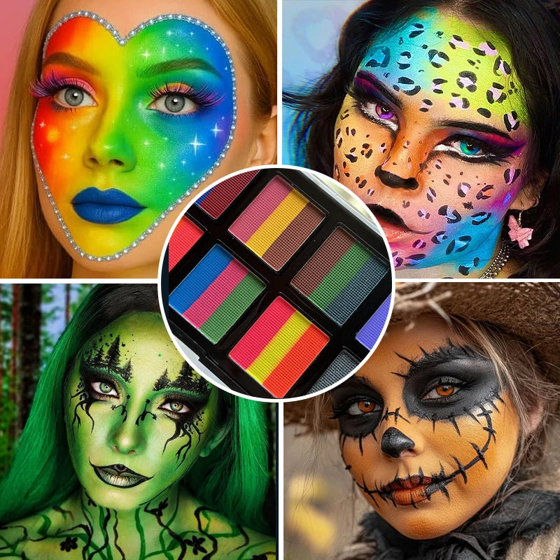 VERONNI 26-Color UV Face & Body Paint Set with Brushes Face & Body Paint QXL