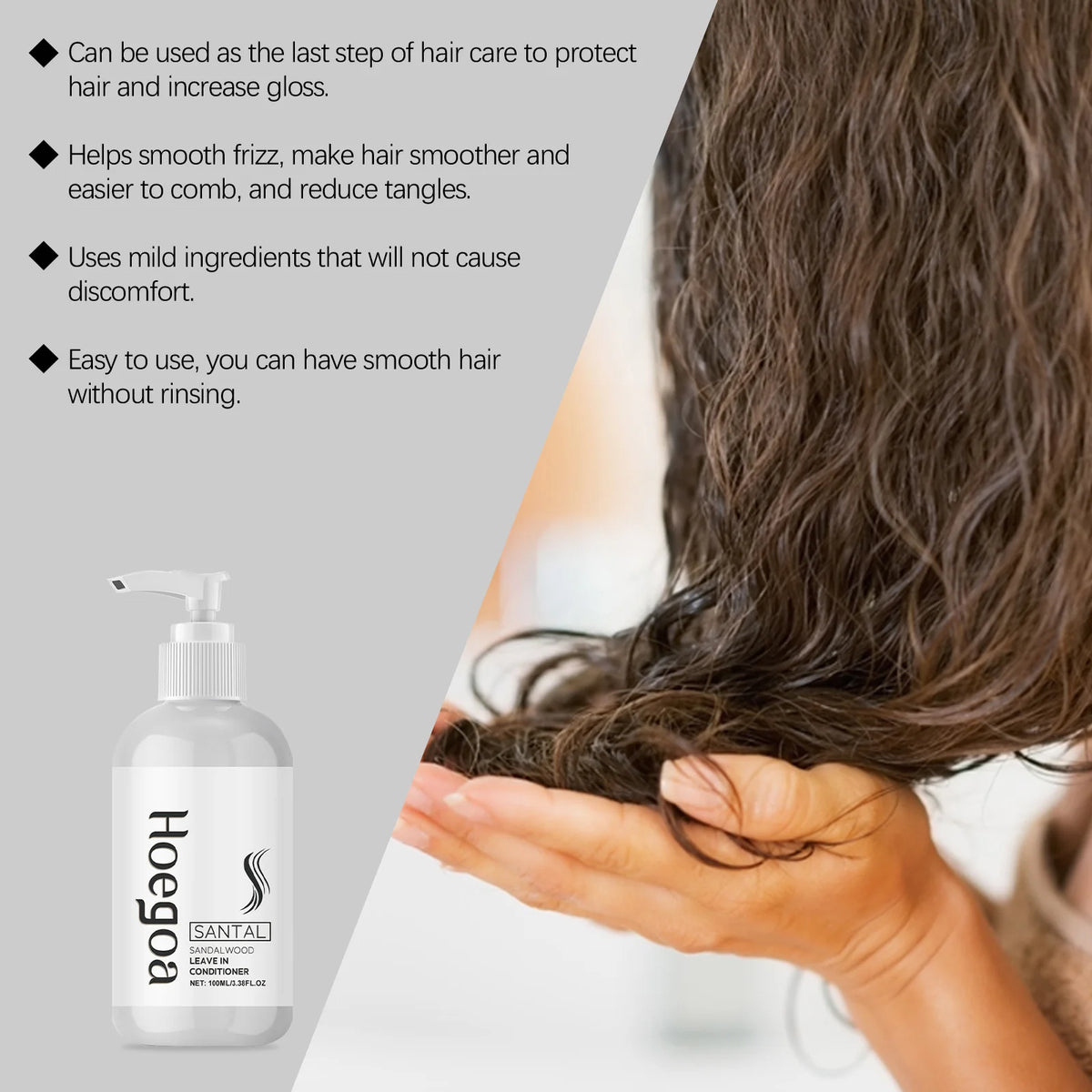 HOEGOA Leave-In Protein Cream Hair Mask – Repair & Nourish Leave-In Hair Treatment QXL