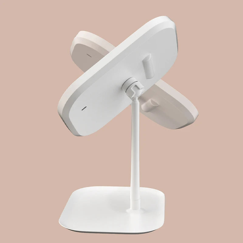 LED Lighted Folding Desktop Vanity Mirror – European Style LED Vanity Mirror QXL