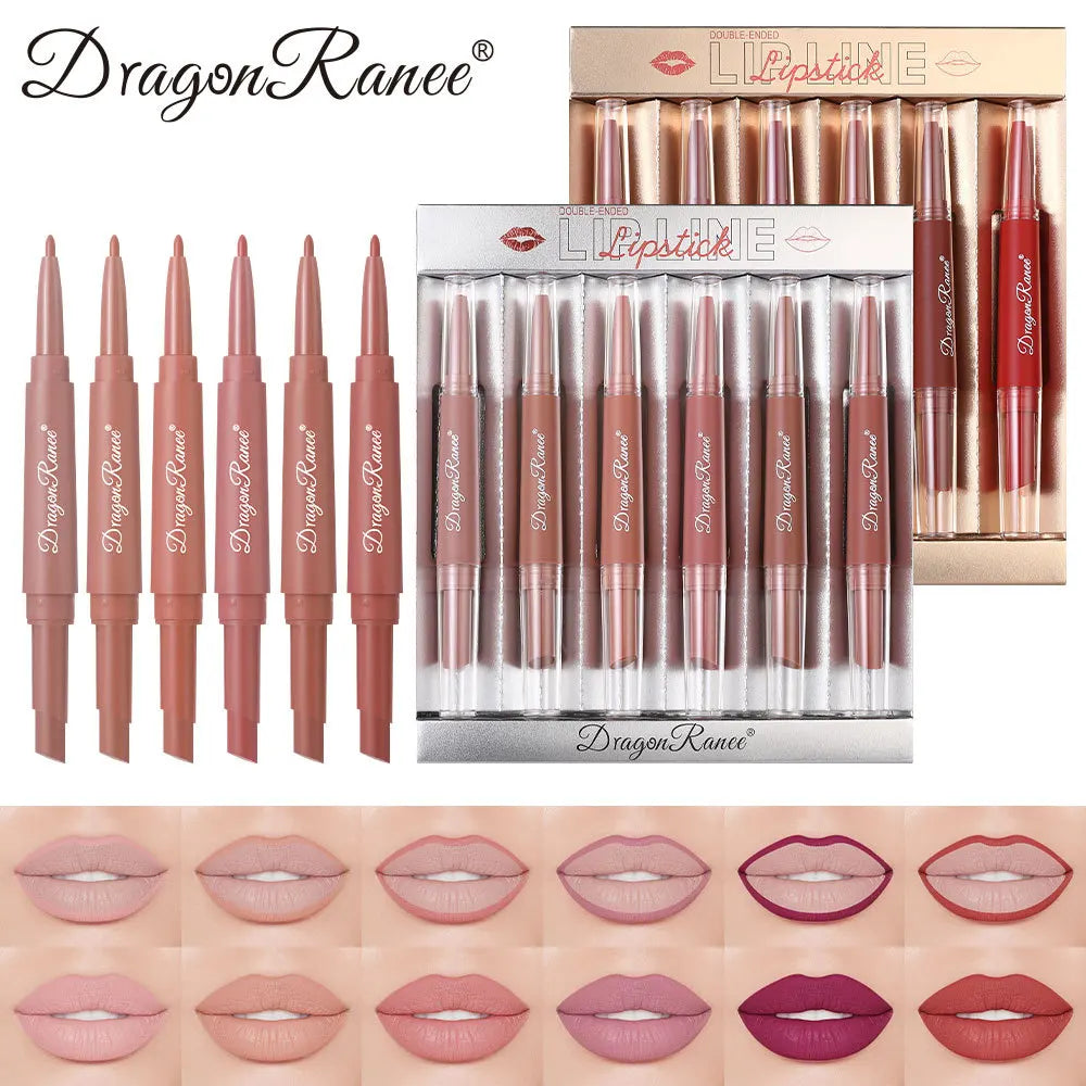 Dragon Ranee 2-in-1 Lipstick & Lip Liner Set | Matte Velvet Lip Liner & Lipstick Set QXL