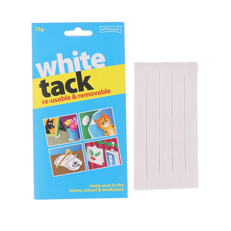 White Reusable Sticky Tack Adhesive Putty 50g/75g | Non-Toxic Adhesive Putty QXL 75g