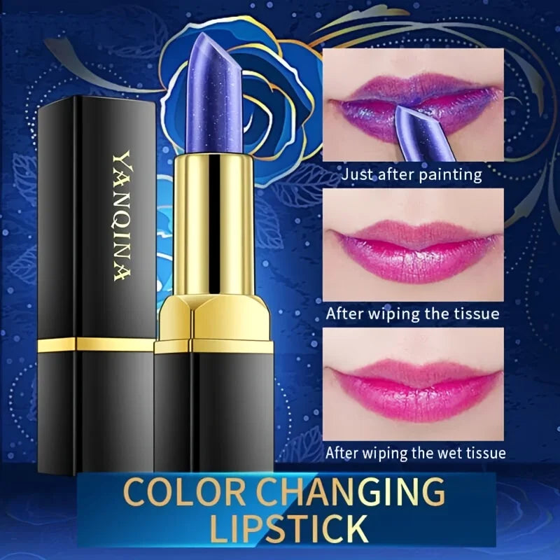 Color-Changing Lipstick | Blue to Red Magic Lip Balm Color-Changing Lipstick QXL