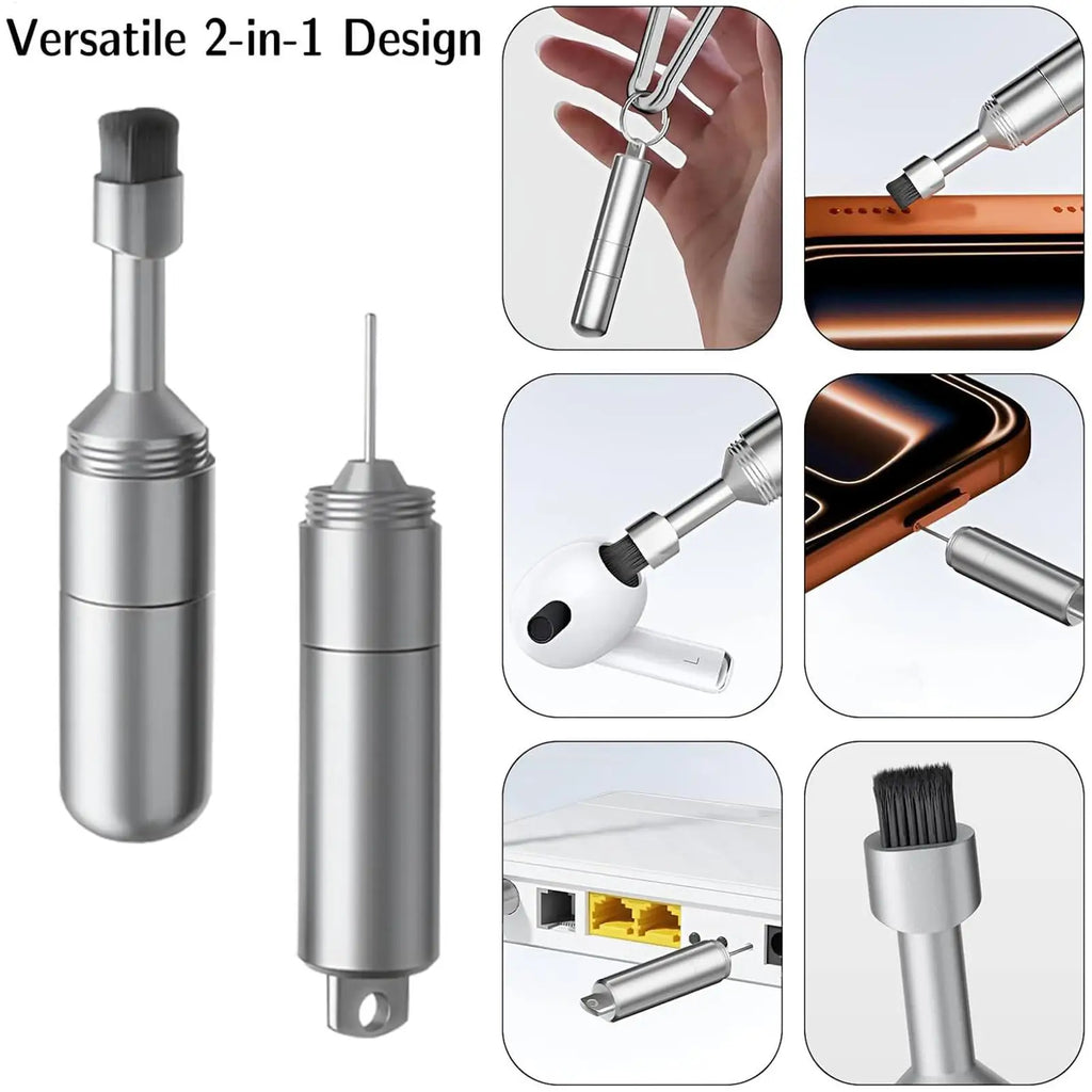 2-in-1 SIM Card Ejector Pin & Phone Cleaning Brush Tool Phone Ejector Tool QXL
