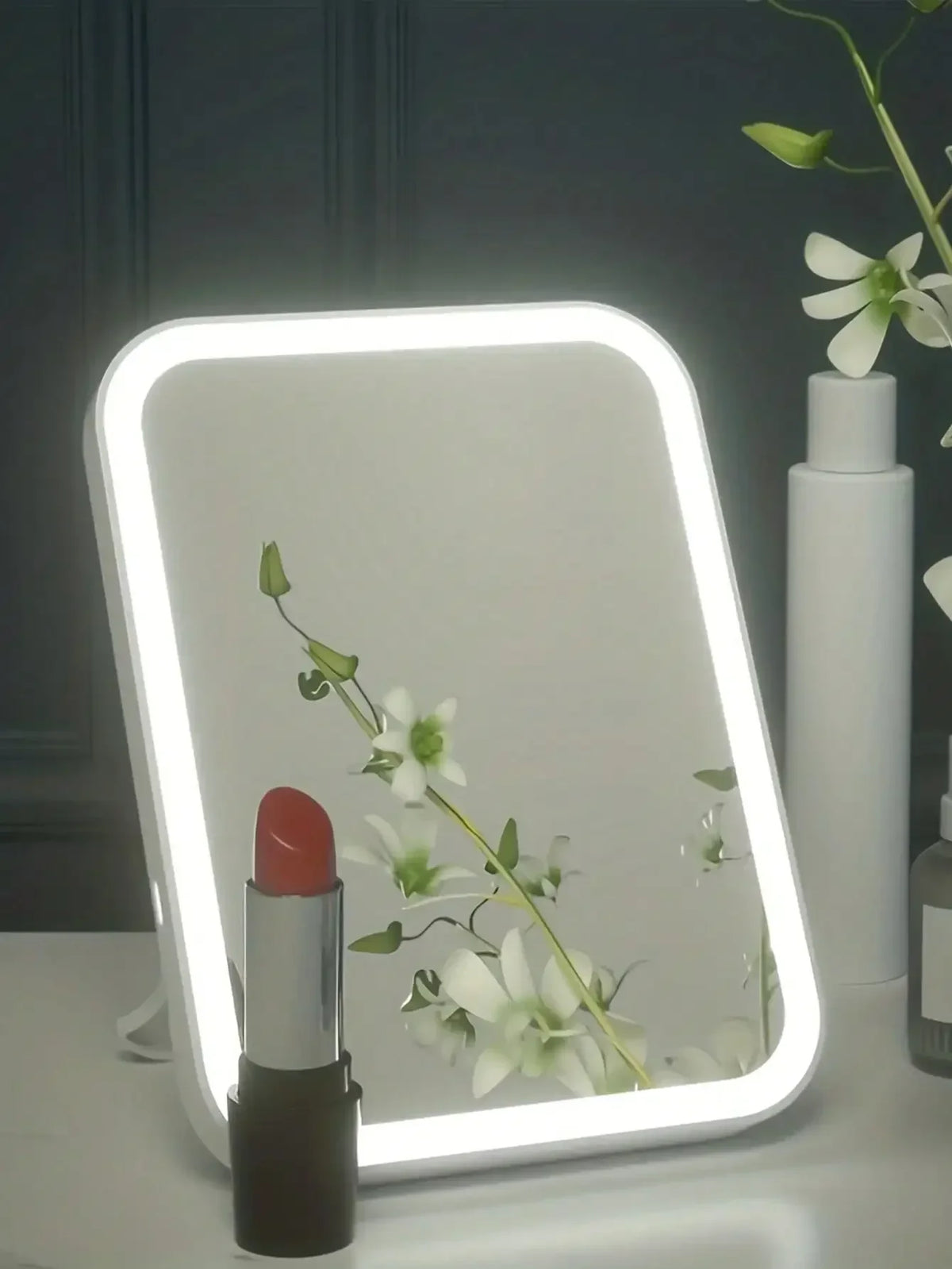 LED Lighted Makeup Mirror | Portable Folding Vanity Mirror Lighted Vanity Mirror QXL