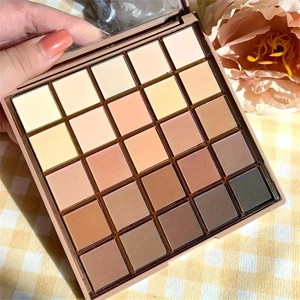 25-Color Eyeshadow Palette | Neutral Browns & Earth Tones Eyeshadow Palette QXL