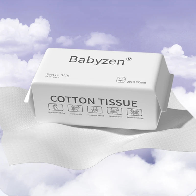 100-Pack Disposable Cotton Face Towels | Soft Facial Cleansing Disposable Face Towels QXL