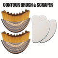 Stainless Steel Gua Sha & Contour Face Brush Set | Face Lift Gua Sha Face Tool QXL WHITE