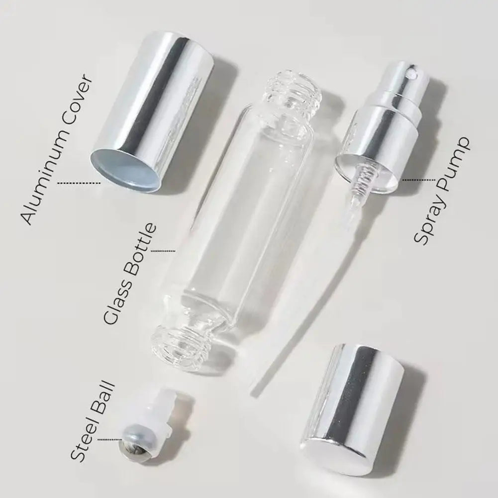 10ml Dual-Head Refillable Perfume Spray & Roll-On Bottle Refillable Perfume Bottle QXL