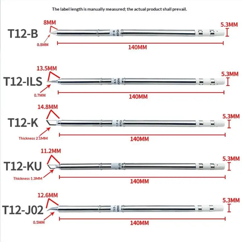T12 Soldering Iron Tips for Hakko FX951 | I J02 K KU ILS JL02 Soldering Iron Tips QXL