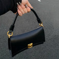 Vintage Elegant Ladies Leather Handbag | Luxury Classic Style Ladies Handbag QXL black