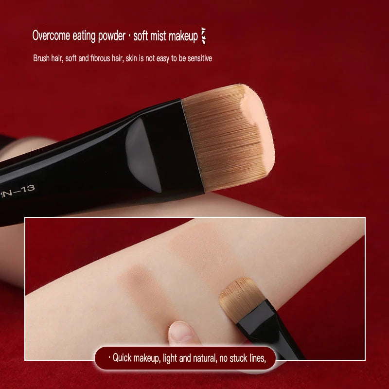 Ultra-Thin Flat Head Foundation Brush | Seamless Base Finish Foundation Makeup Brush QXL