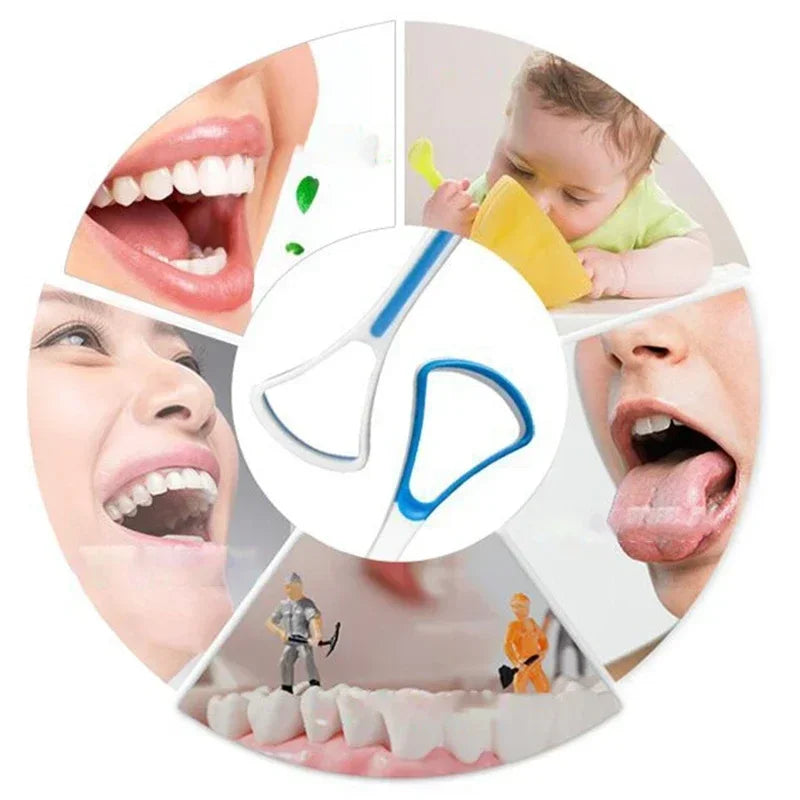 Tongue Scraper & Brush for Adults & Kids | Fresh Breath Tool Tongue Scraper QXL