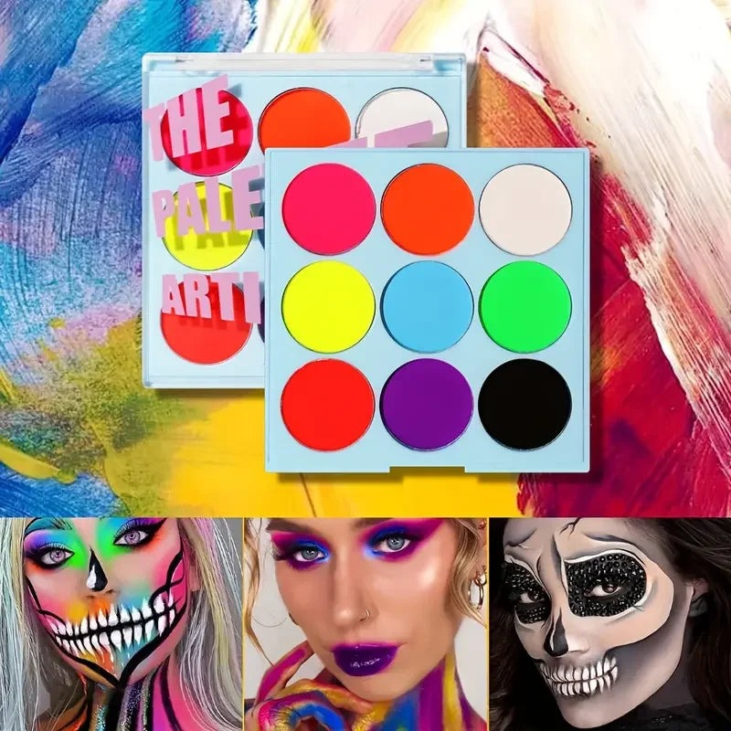 UV Face & Body Paint Palette | Luminous Water-Soluble Cream UV Body Paint Palette QXL 1