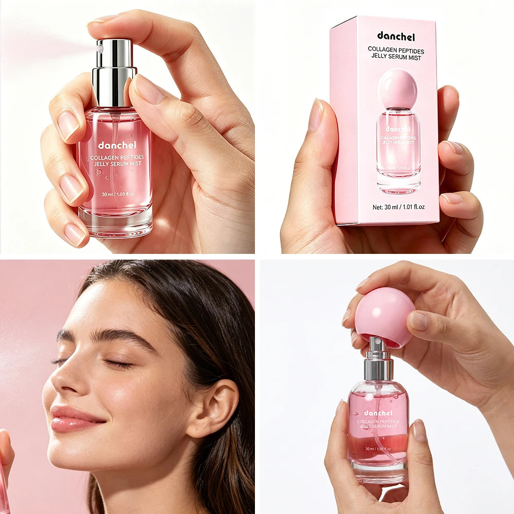 Collagen Peptide Jelly Serum Mist | 2-in-1 Hydrating Face Spray Collagen Face Serum QXL