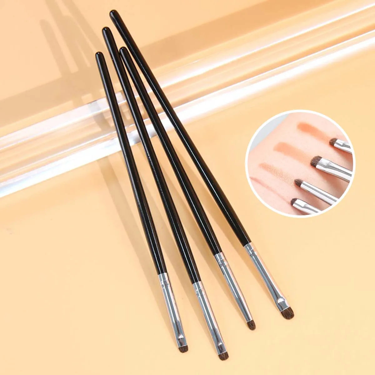 4-Piece Eye Detail Brush Set | Eyeshadow & Eyeliner Brushes Eye Detail Brush Set QXL C3023