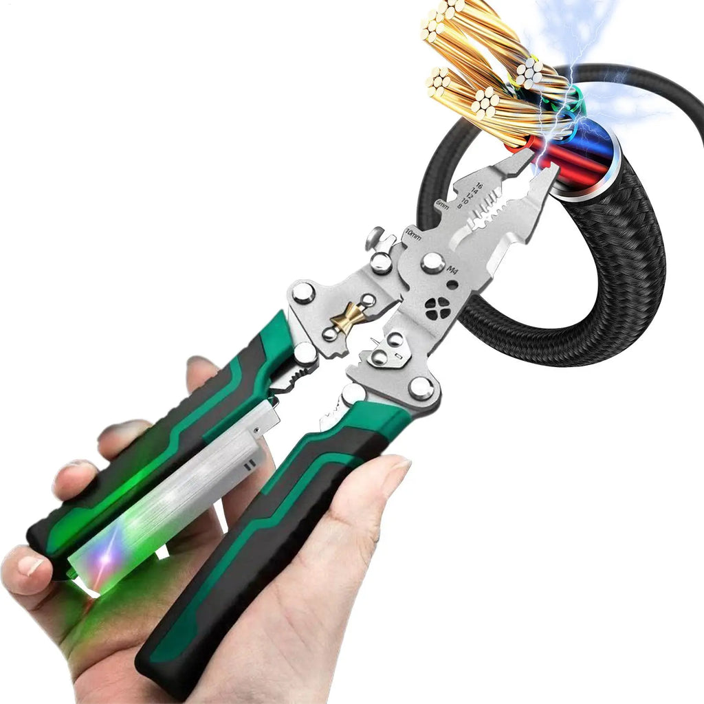 8-in-1 Wire Stripper & Voltage Tester | AC DC Detector Tool Wire Stripper Tool QXL