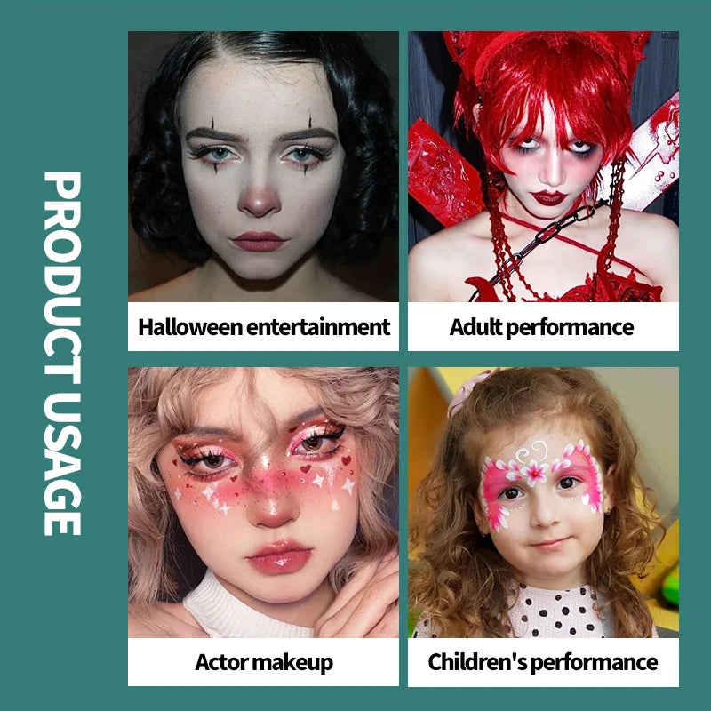 VERONNI 15-Color Face & Body Paint Palette | Non-Toxic Face & Body Paint QXL