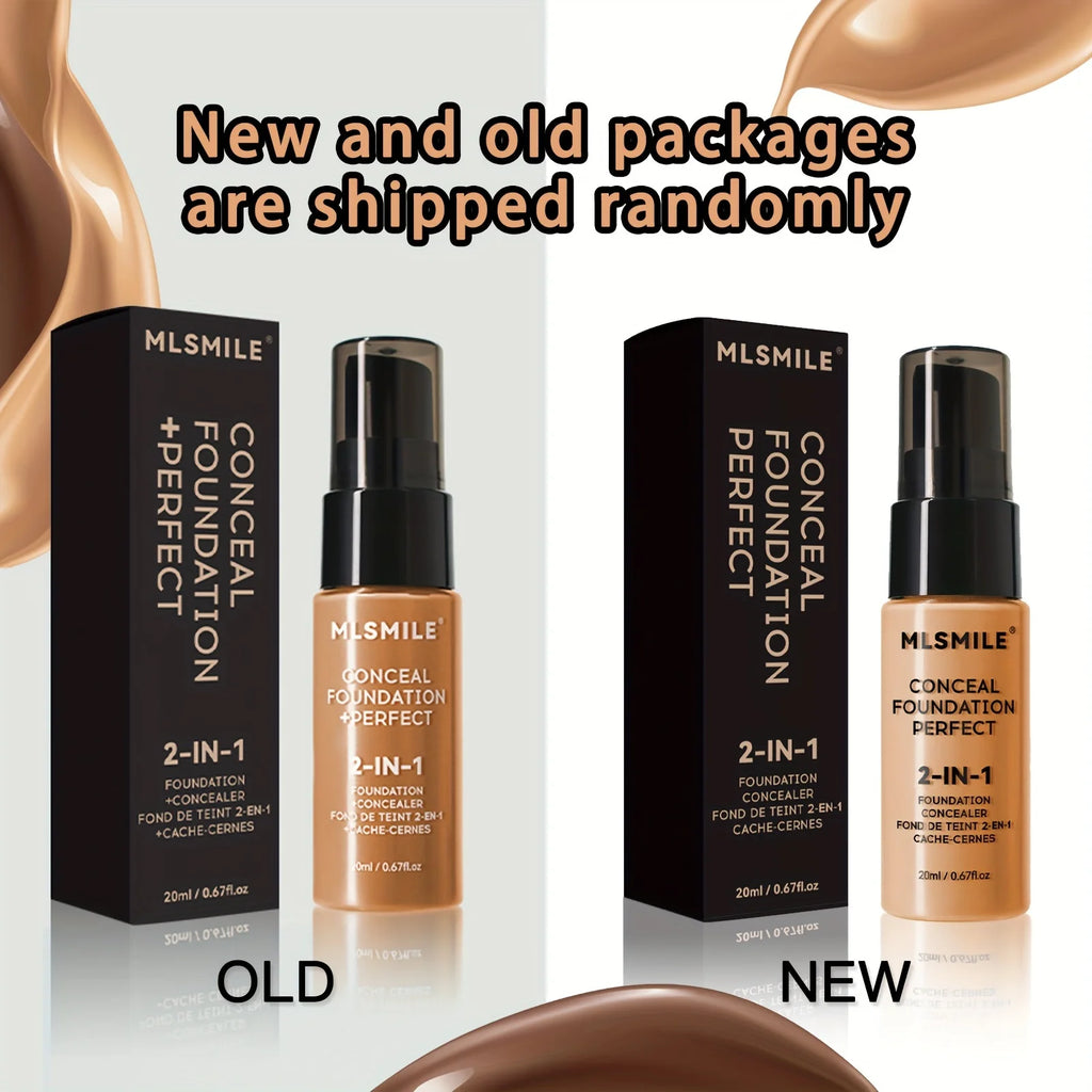 2-in-1 Liquid Foundation & Concealer | Full Coverage Waterproof Liquid Foundation QXL