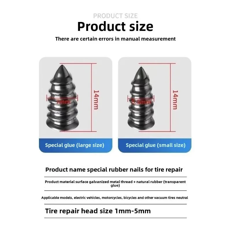 Rubber Nail Tire Puncture Repair Kit | Car & Motorcycle Tire Repair Kit QXL