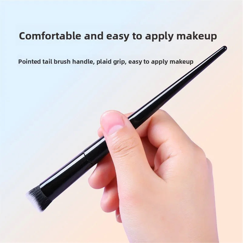 Double-Sided Slope Foundation Brush | Soft Fiber Wood Handle Foundation Makeup Brush QXL