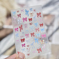 5D Cherry Embossed Nail Stickers | Gradient Pink Red Decals Nail Art Stickers QXL to5681