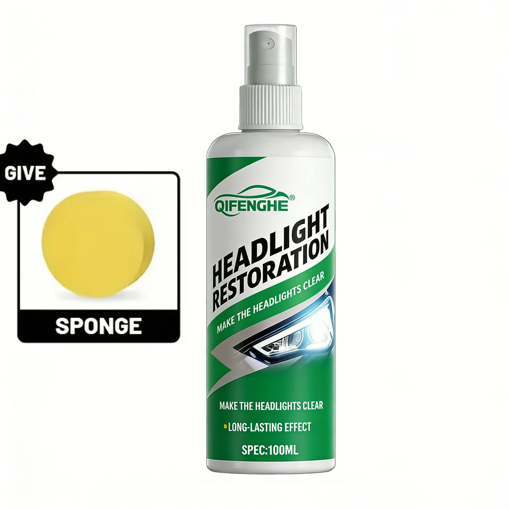 Auto Headlight Restoration Spray 100ml | Clear Coat Restorer Headlight Restoration Spray QXL