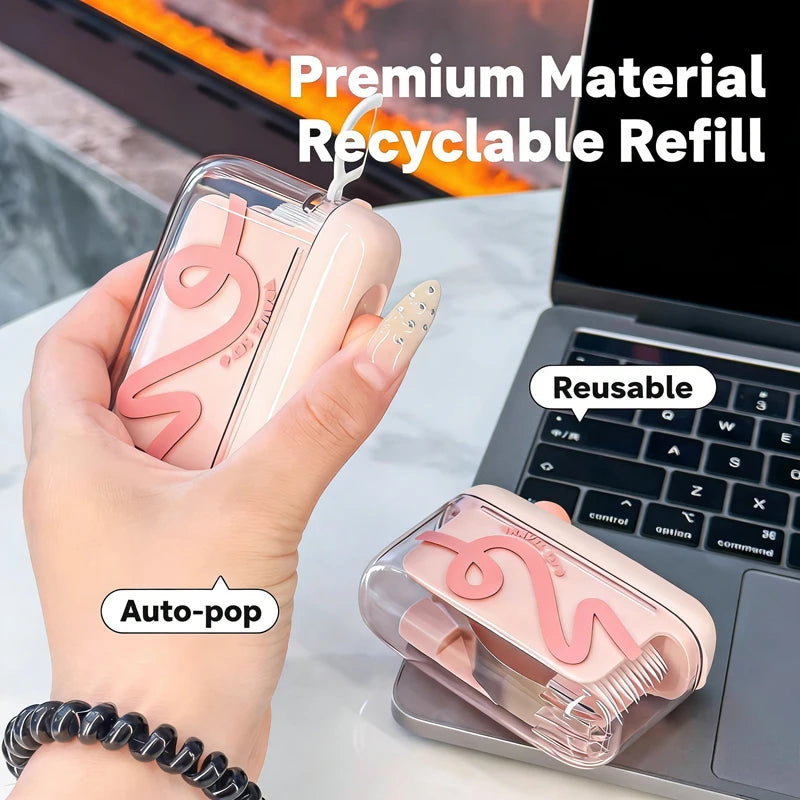 Mini Press-Type Dental Floss Dispenser Box | Portable Dental Floss Dispenser QXL