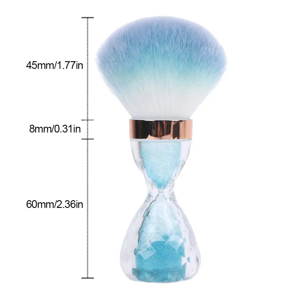 Hourglass Nail Dust Brush | Fluffy Nylon Manicure Cleaner Nail Dust Brush QXL