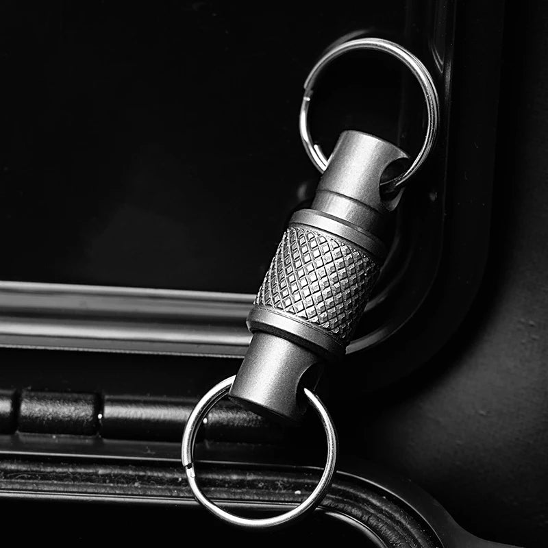 Titanium Alloy 360° Rotating Keychain | Removable Key Holder Rotating Keychain QXL