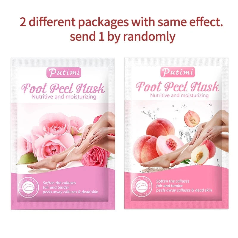 6-Pack Exfoliating Foot Peel Mask | Dead Skin Remover Spa Socks Foot Peel Mask QXL