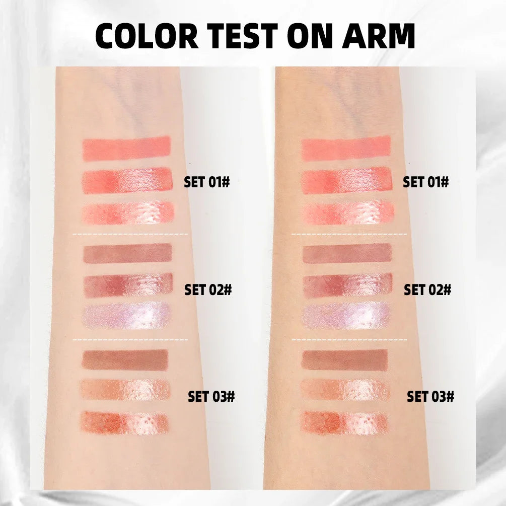 QiBest 3-Pack Lip Set | Shimmer Oil, Liner & Butter Gloss Lip Gloss Set QXL