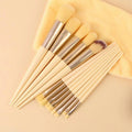13-Piece Professional Makeup Brush Set – Foundation & Blush Makeup Brush Set QXL YELLOW