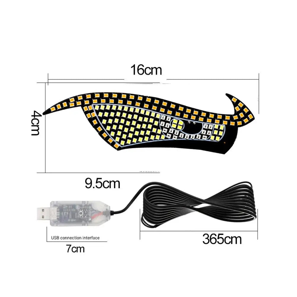 Car LED Demon Eye Light Strip | USB Decorative Car Light Car LED Light Strip QXL
