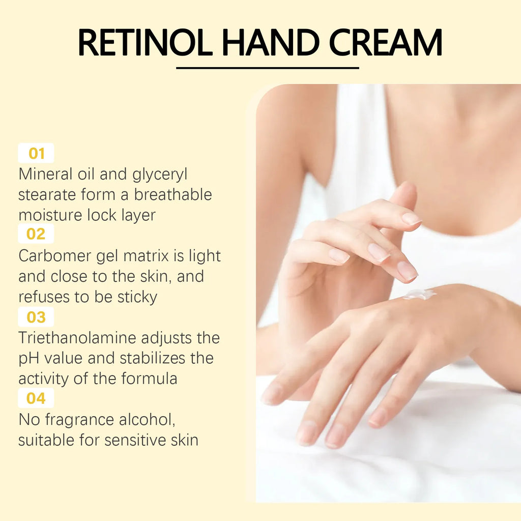 OUHOE Retinol Hand Cream – Hydrating & Smoothing 50g Retinol Hand Cream QXL