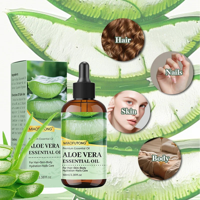 Aloe Vera Essential Oil | Face, Body, Hair & Nail Care Botanical Facial Oil QXL