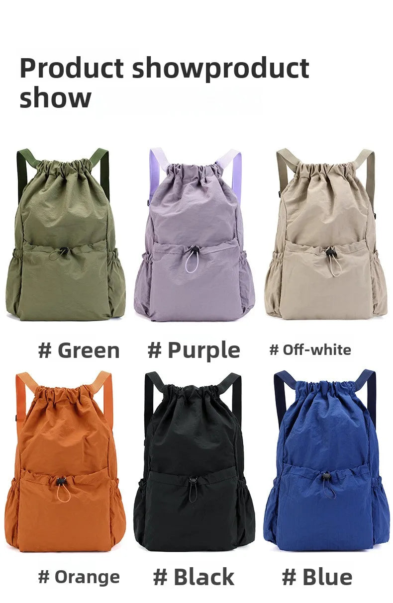 Foldable Drawstring Backpack | Lightweight Packable Travel Bag Foldable Backpack QXL