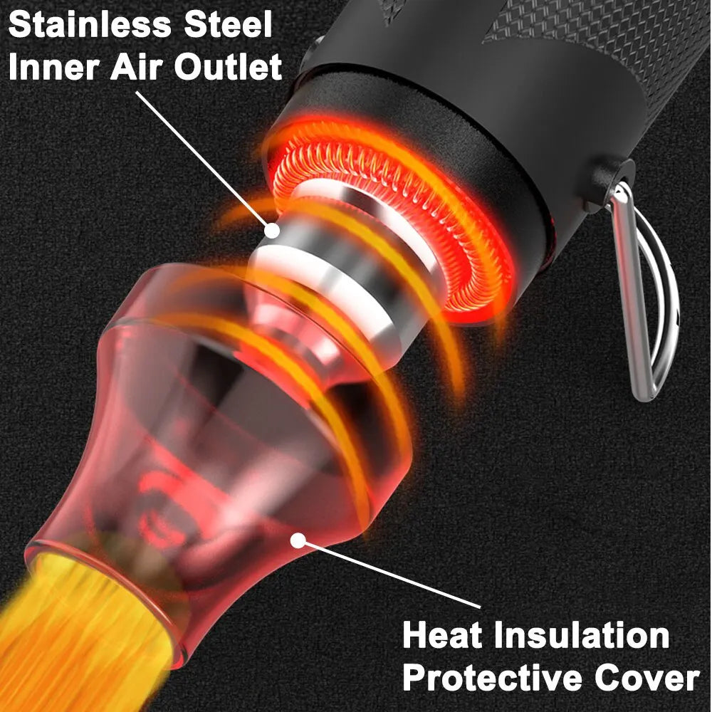 Mini Hot Air Gun 220V/110V with Stand | DIY Heat Blower Tool Mini Heat Gun QXL