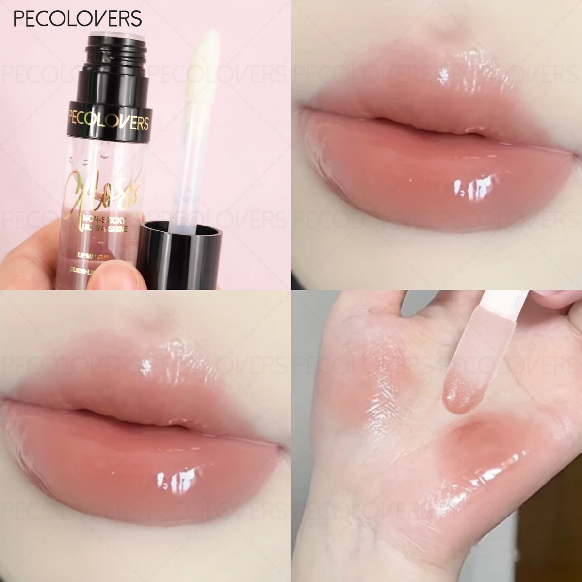 PECOLOVERS Tinted Lip Oil Gloss | Long-Lasting Moisture Tinted Lip Oil Gloss QXL