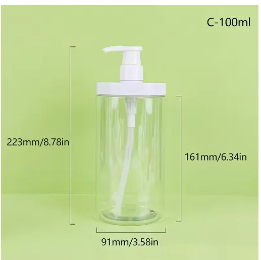 PET Lotion Pump Bottle | Refillable Cosmetic Travel Container Lotion Pump Bottle QXL 1000ml Plastic