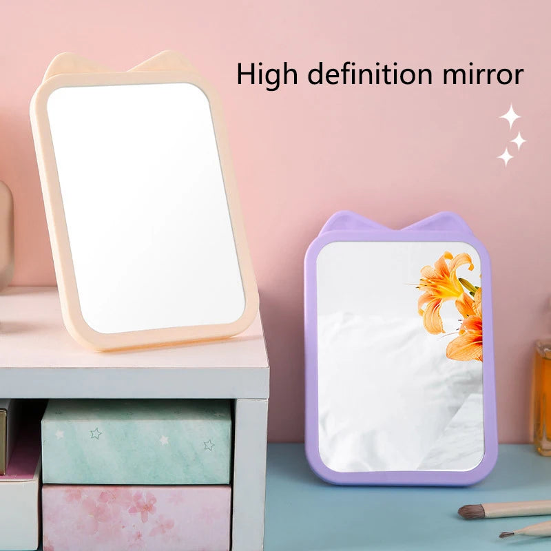 Cat Ear HD Makeup Mirror | Hanging & Desktop Vanity Mirror Vanity Makeup Mirror QXL