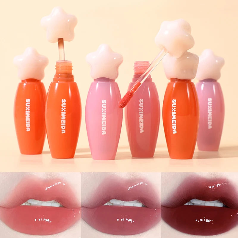 Suximei Da Glass Jelly Lip Lacquer | Korean Hydrating Gloss Lip Gloss QXL