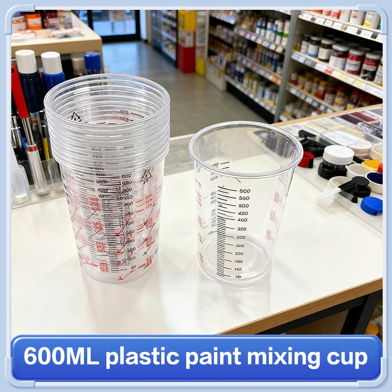 10-Pack 600ml Calibrated Paint Mixing Cups | DIY Pot Tools Paint Mixing Cups QXL