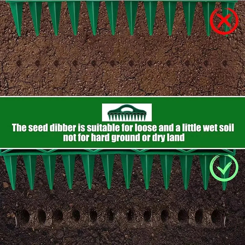 12-Hole Hand Dibbler Garden Seeder Tool | Fast Seed Planting Garden Seeder Tool QXL