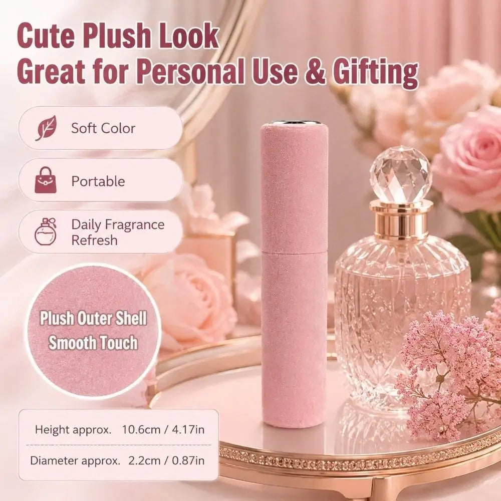 10ml Refillable Mini Perfume Atomizer | Flocked Mist Spray Bottle Perfume Atomizer QXL