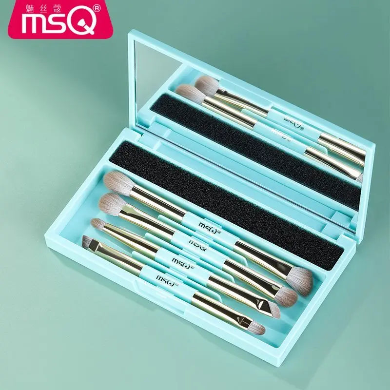 MSQ 4-Piece Eyeshadow Brush Set | Eye Smudge & Detail Brushes Eyeshadow Brush Set QXL 4 jade buds