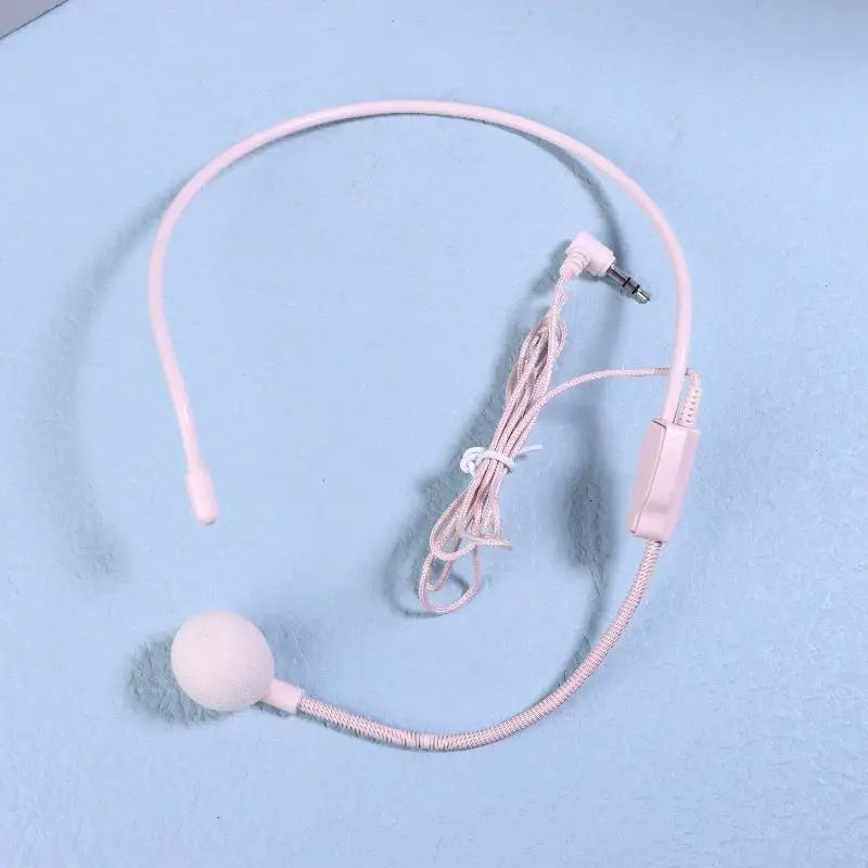 Wired 3.5mm Head-Mounted Headset Mic for Teaching & Meetings Headset Microphone QXL
